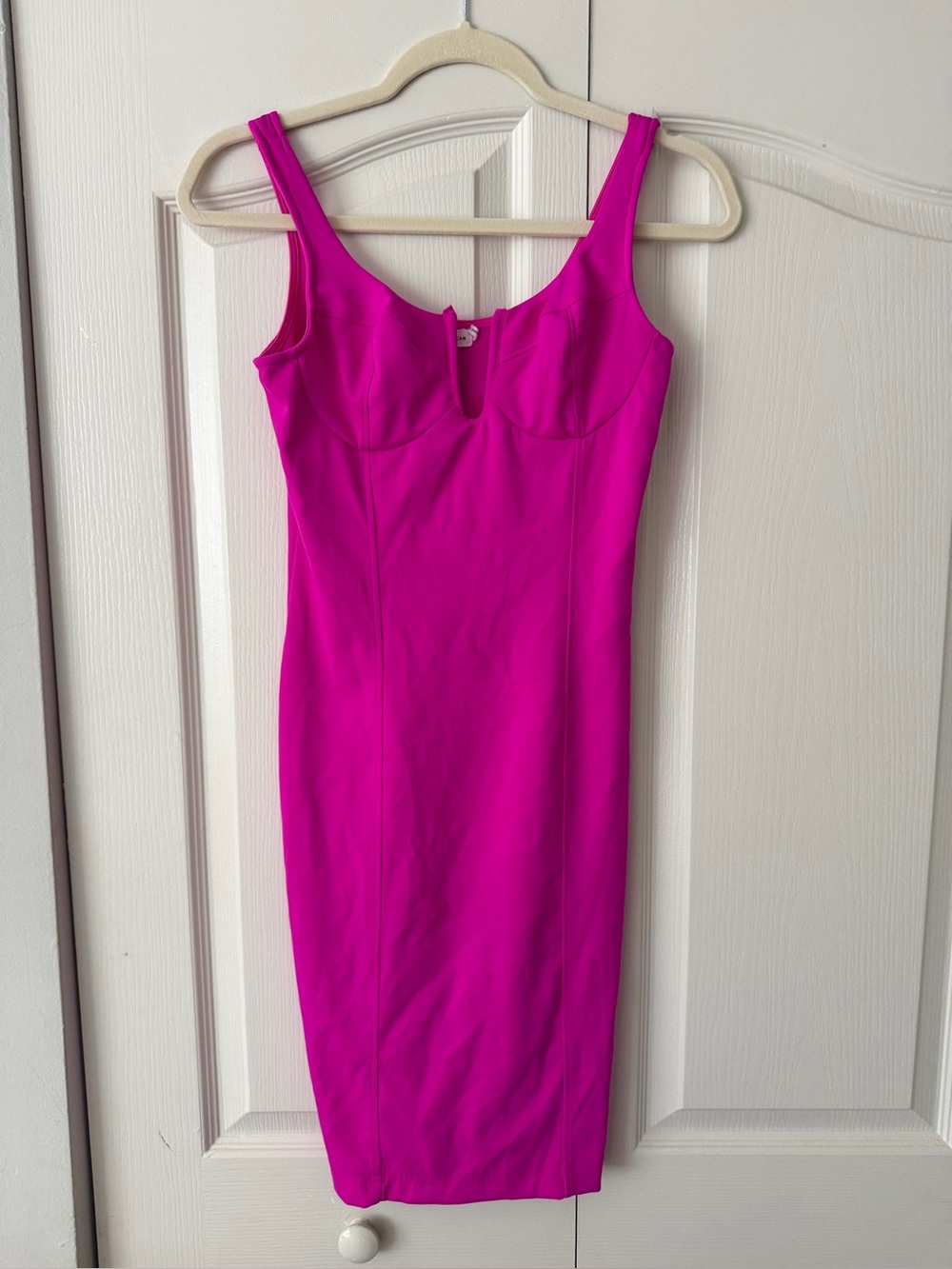Good American Vibrant Fuchsia Midi Bodycon Dress